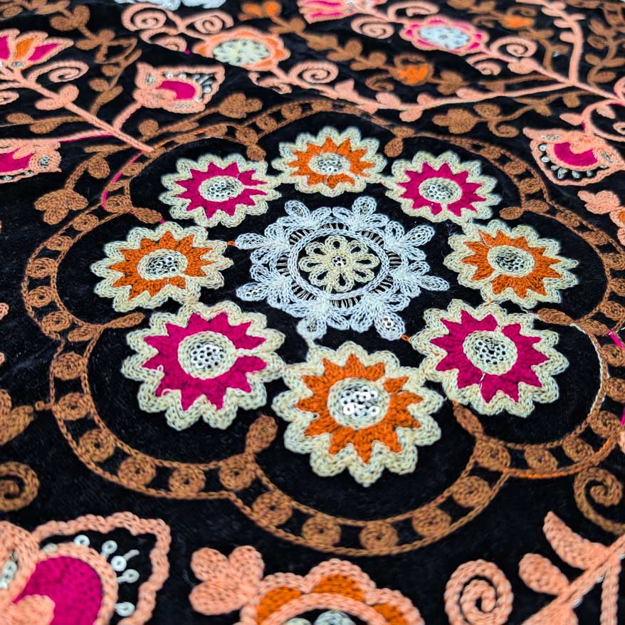 پارچه مخمل سوزندوزی هندی رنگ 224-1 