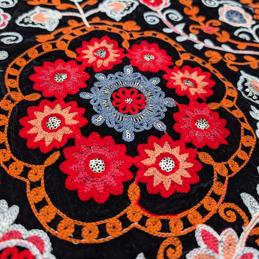 پارچه مخمل سوزندوزی هندی رنگ 224-5 