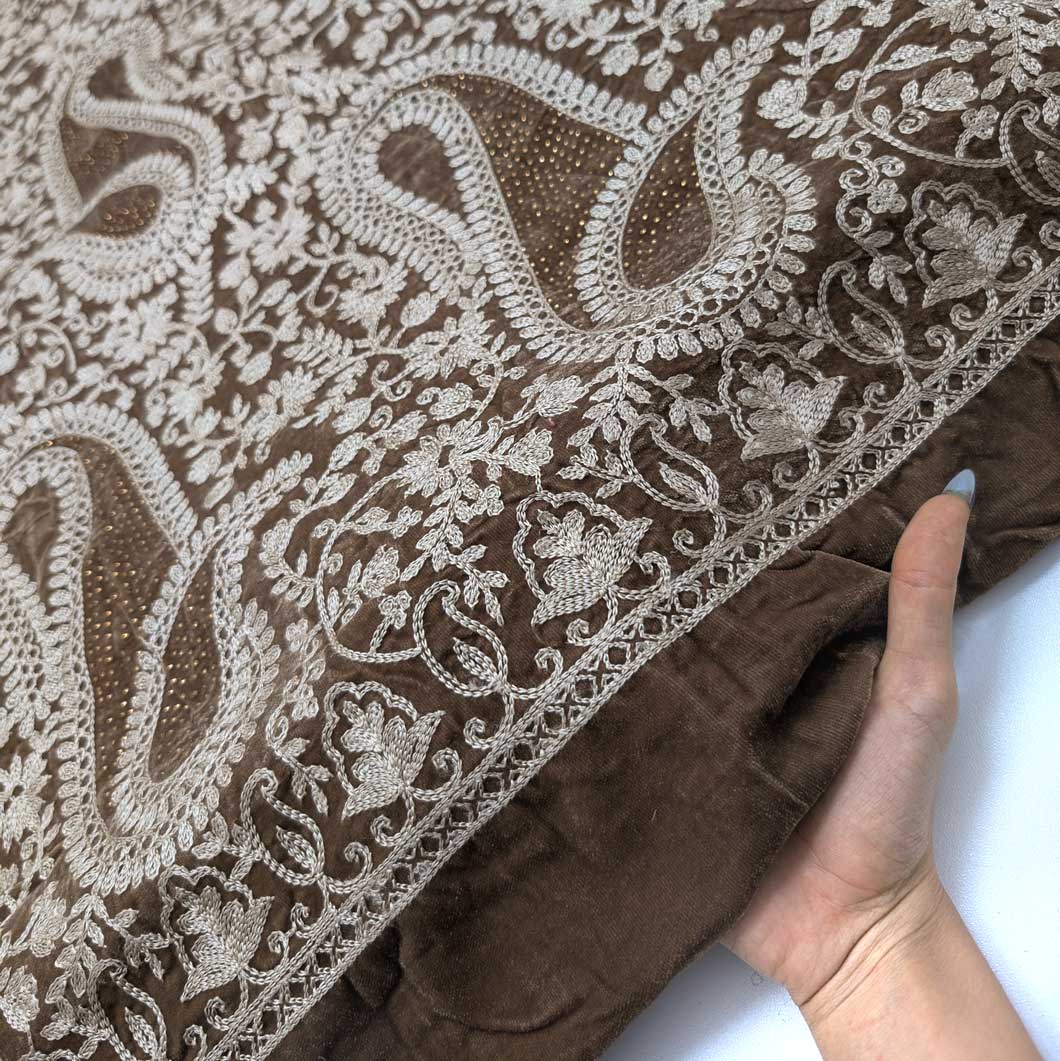 پارچه مخمل سوزندوزی هندی رنگ 209-7 