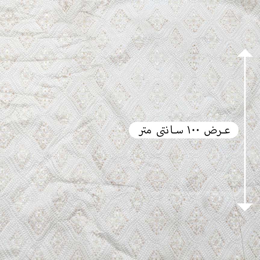 پارچه تافته سوزن دوزی هندی رنگ 258 