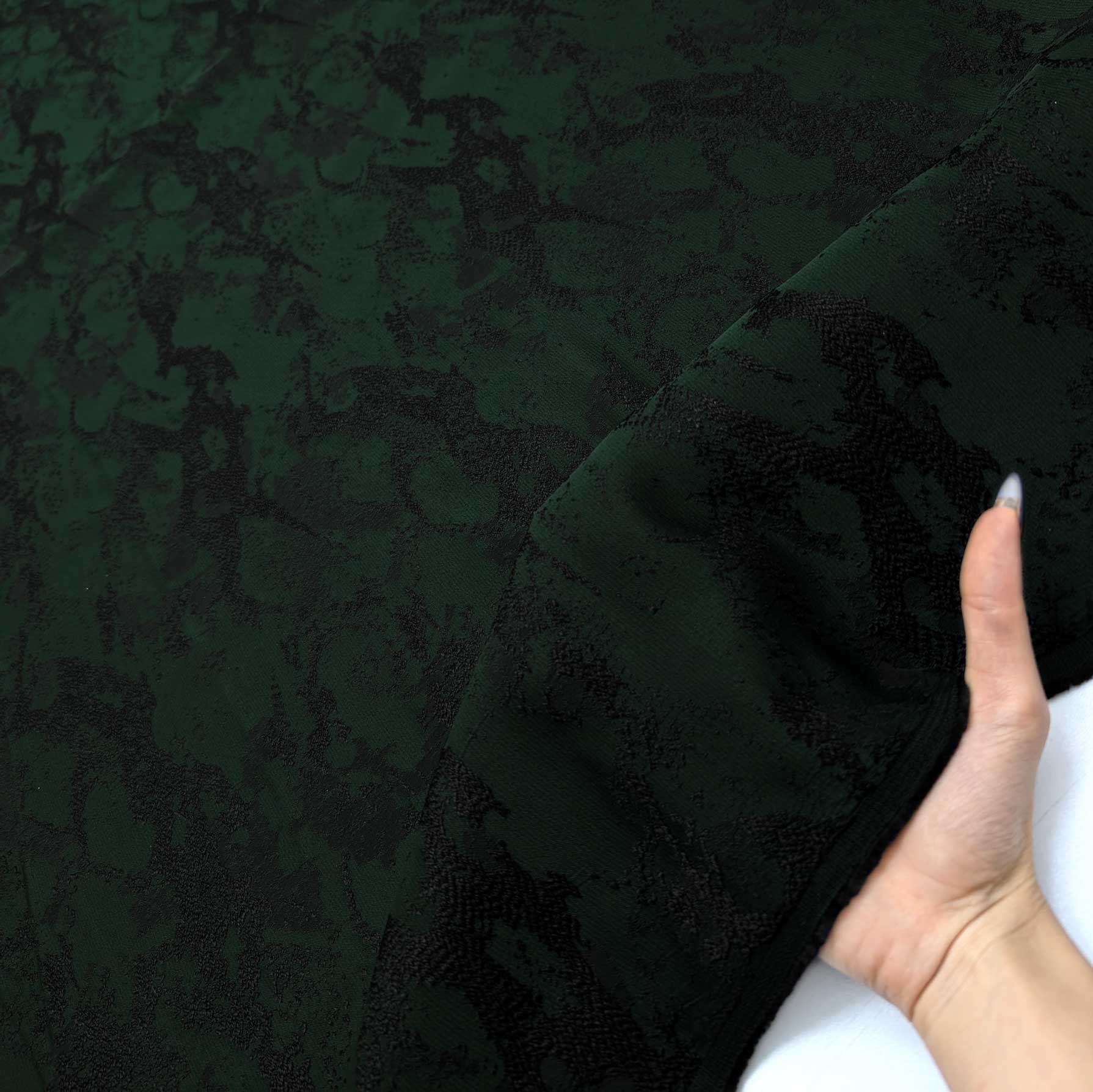 پارچه ژاکارد ویسکوز 218 رنگ سبز مشکی 