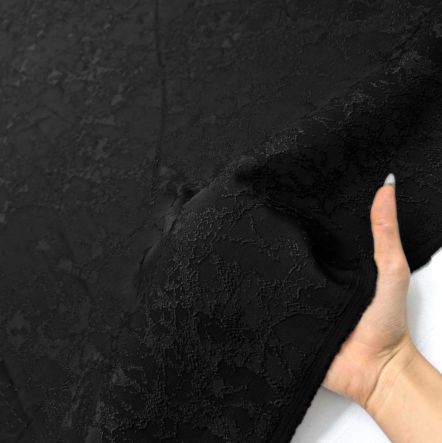 پارچه ژاکارد ویسکوز 220 رنگ مشکی 