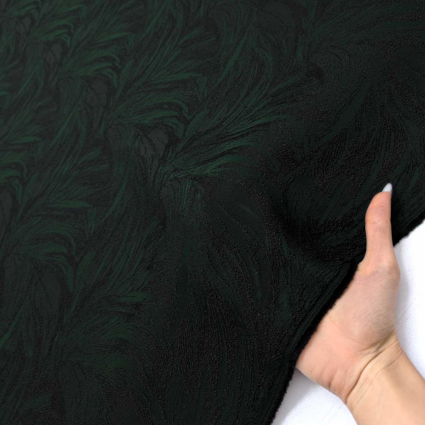 پارچه ژاکارد ویسکوز 208 رنگ سبز مشکی 