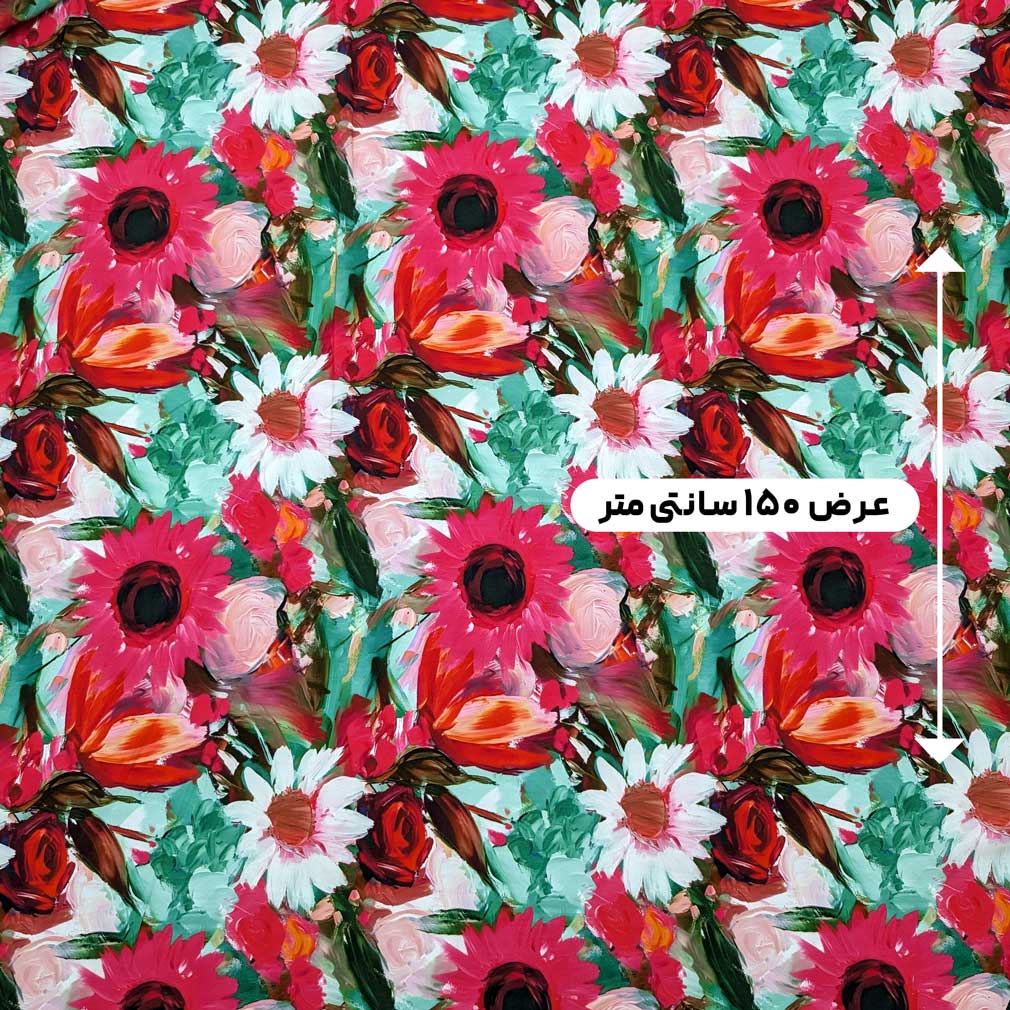 پارچه نخی گلدار رنگ 821 