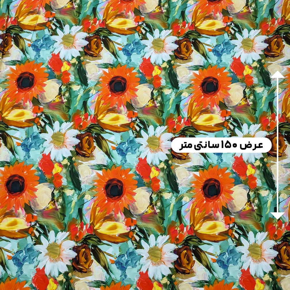 پارچه نخی گلدار رنگ 822 