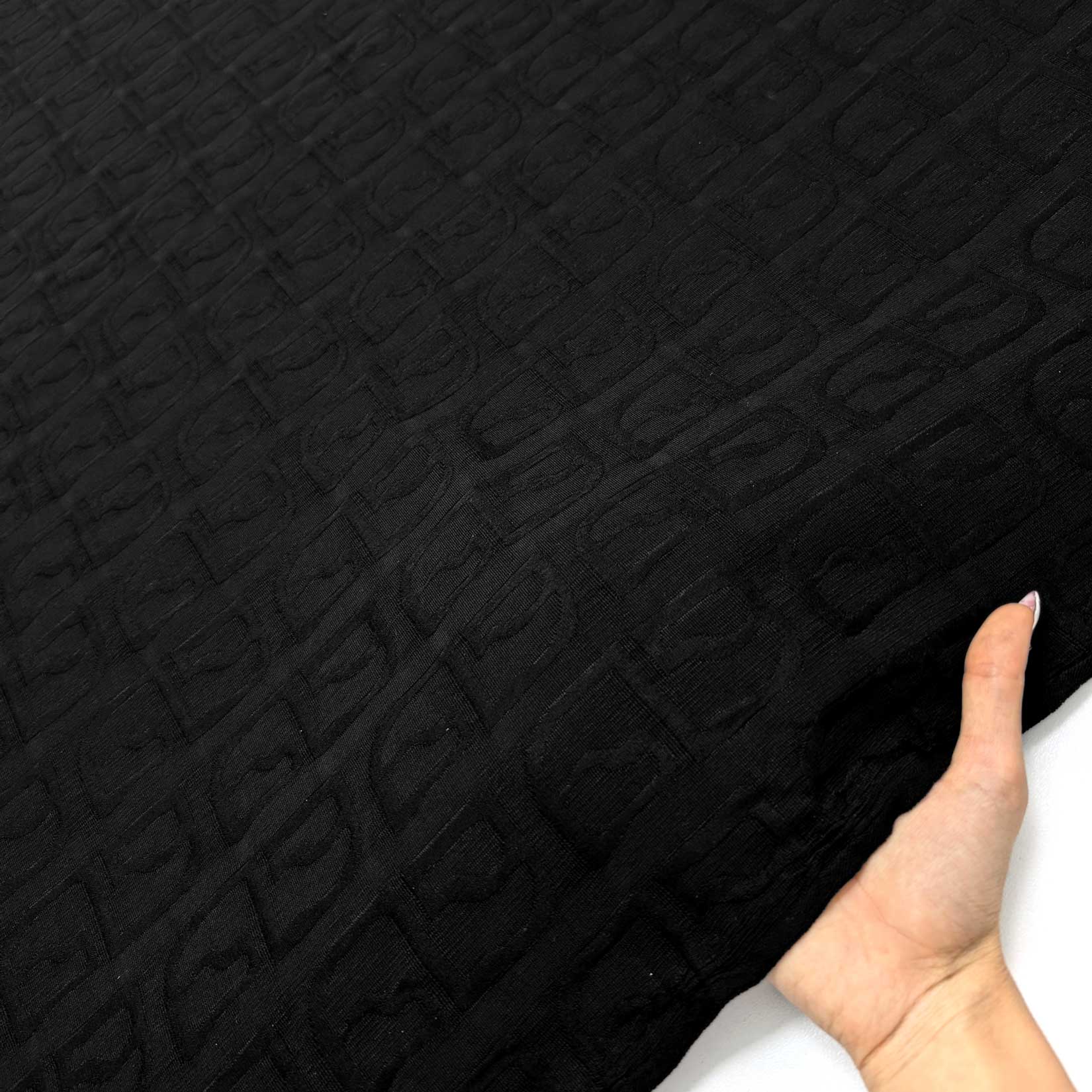 پارچه ژاکارد پنبه 245 رنگ مشکی 