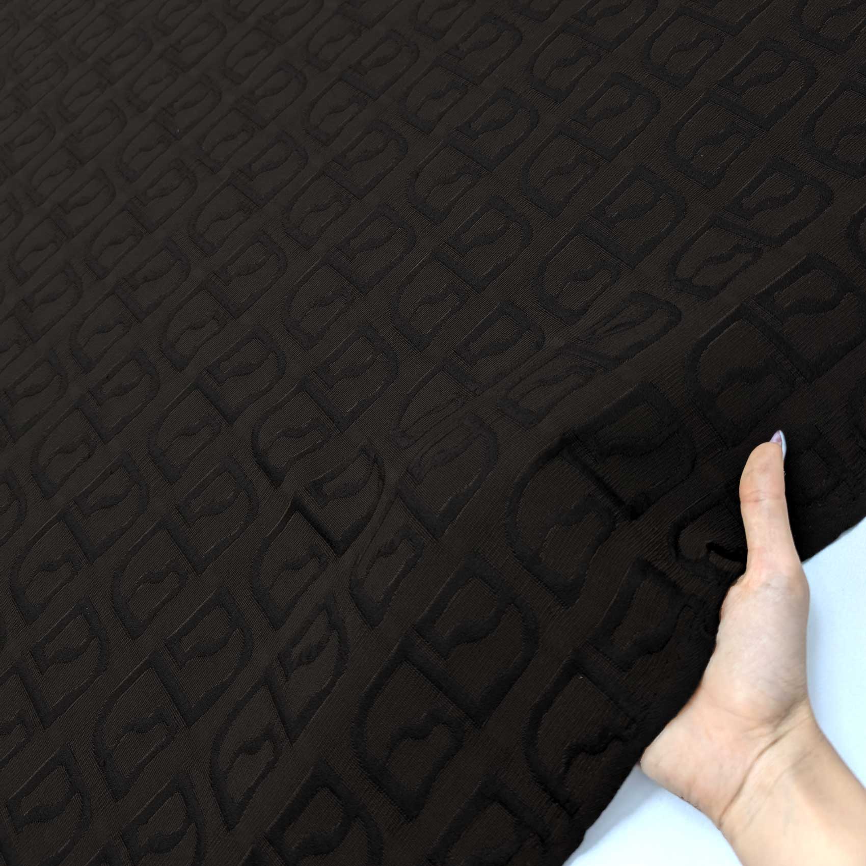 پارچه ژاکارد پنبه 245 رنگ شکلاتی 