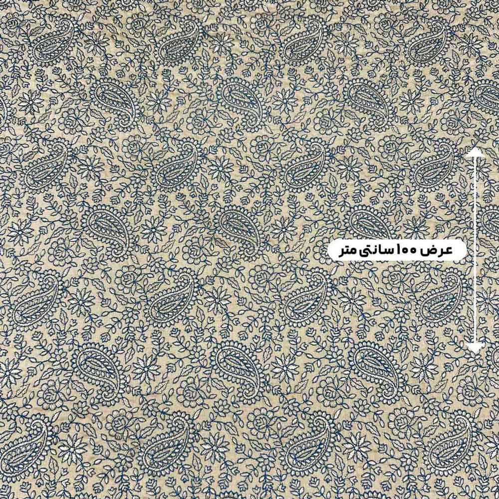 پارچه ابریشم سوزن دوزی هندی 2 رنگ 2-3 