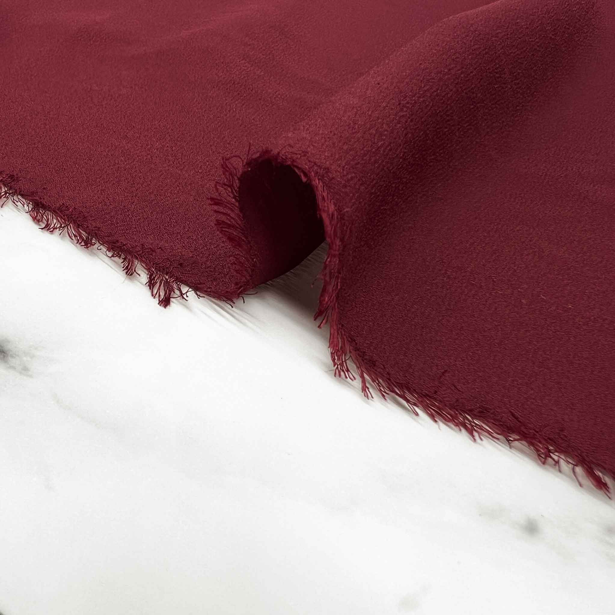 پارچه کرپ حریر ساده رنگ جگری 