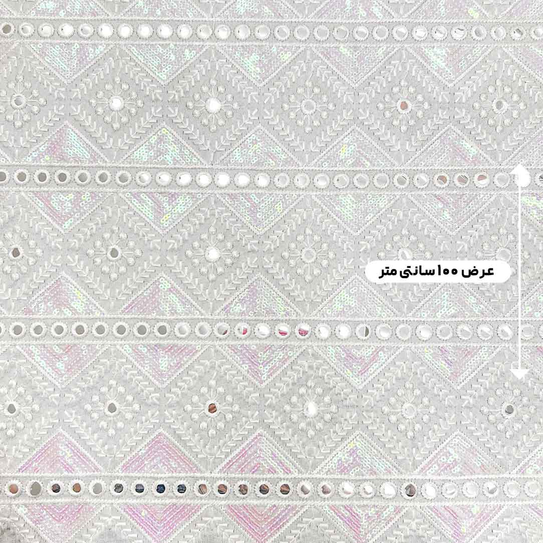 پارچه تافته سوزن دوزی هندی رنگ 250 