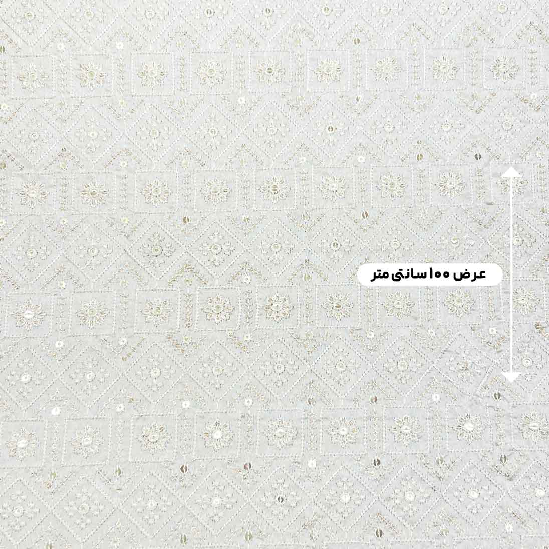 پارچه تافته سوزن دوزی هندی رنگ 249 