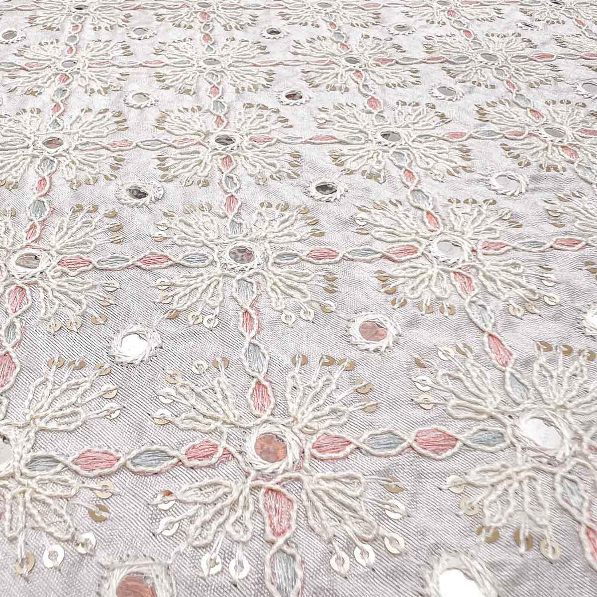 پارچه تافته سوزن دوزی هندی رنگ 255 