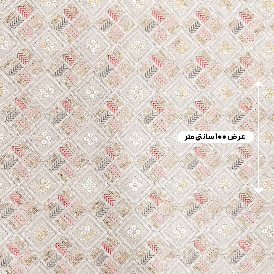 پارچه تافته سوزن دوزی هندی رنگ 236 