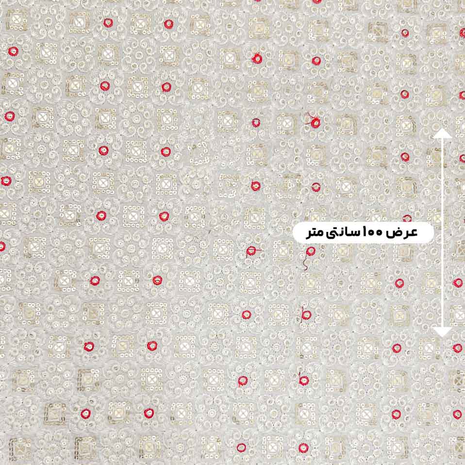پارچه تافته سوزن دوزی هندی رنگ 252 