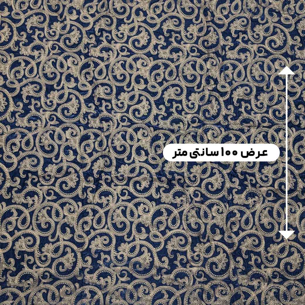 پارچه مخمل سوزندوزی هندی رنگ درباری 