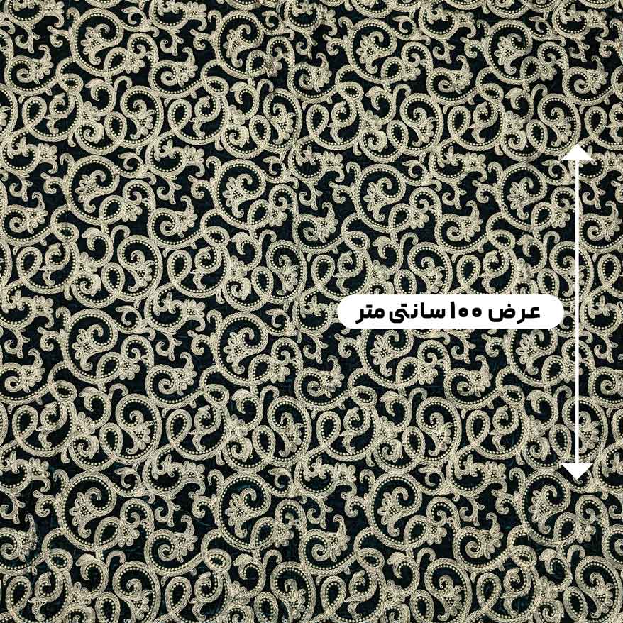 پارچه مخمل سوزندوزی هندی رنگ یشمی 