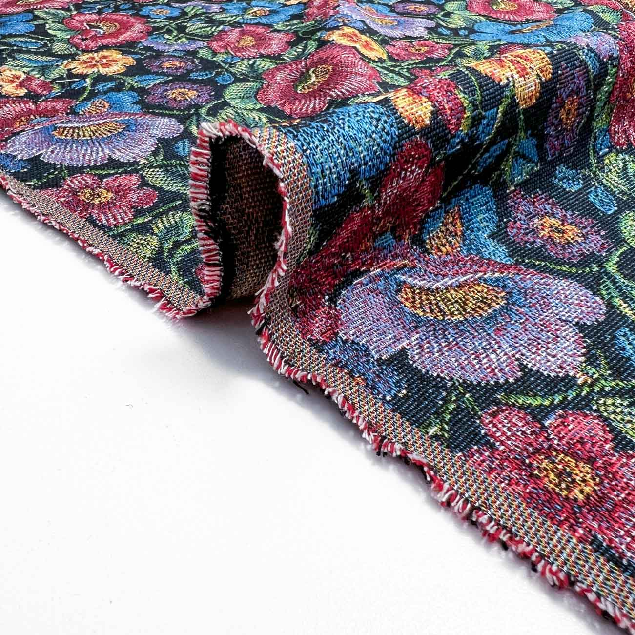 پارچه ژاکارد کوبلن ترک رنگ 265 سرمه ای سوخته 