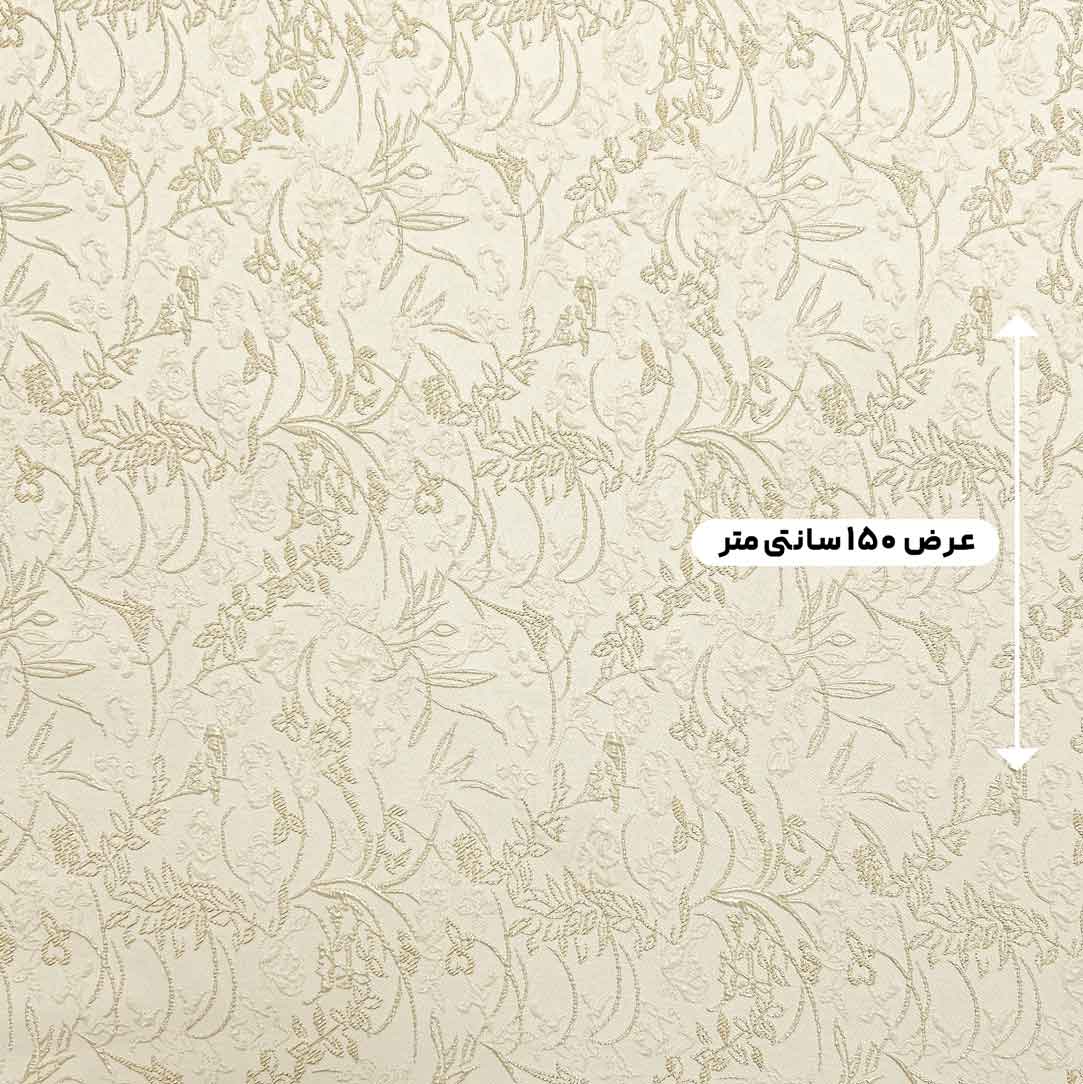 پارچه ژاکارد لمه پفکی 2040KP رنگ گلدن شامپاین 