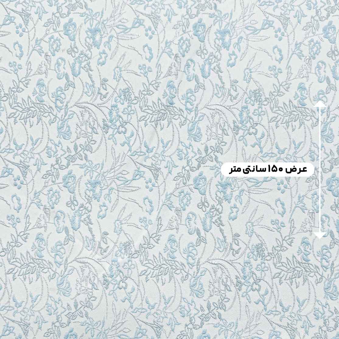 پارچه ژاکارد لمه پفکی 2040KP رنگ یخی کریستالی 