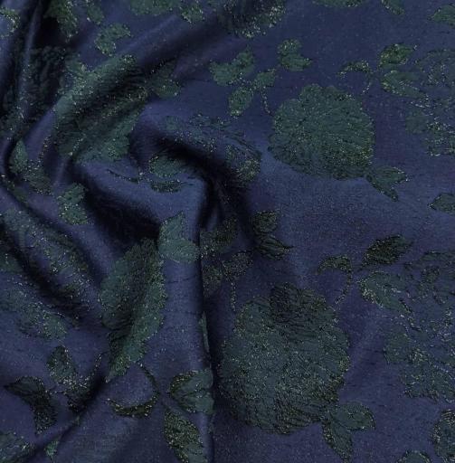 پارچه ژاکارد آلاباما رنگ سرمه ای سبز 