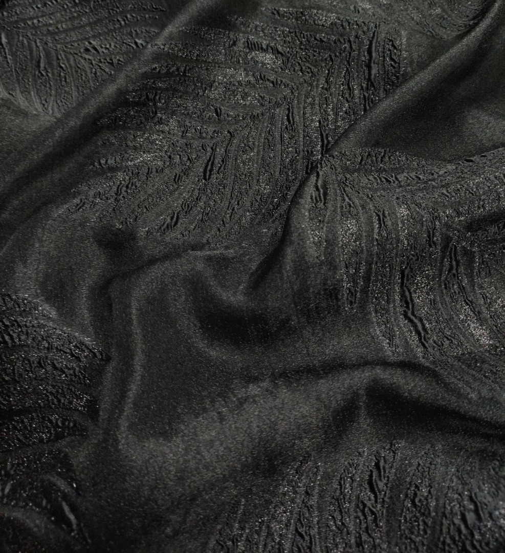 پارچه ژاکارد ارگانزا ریما رنگ مشکی 