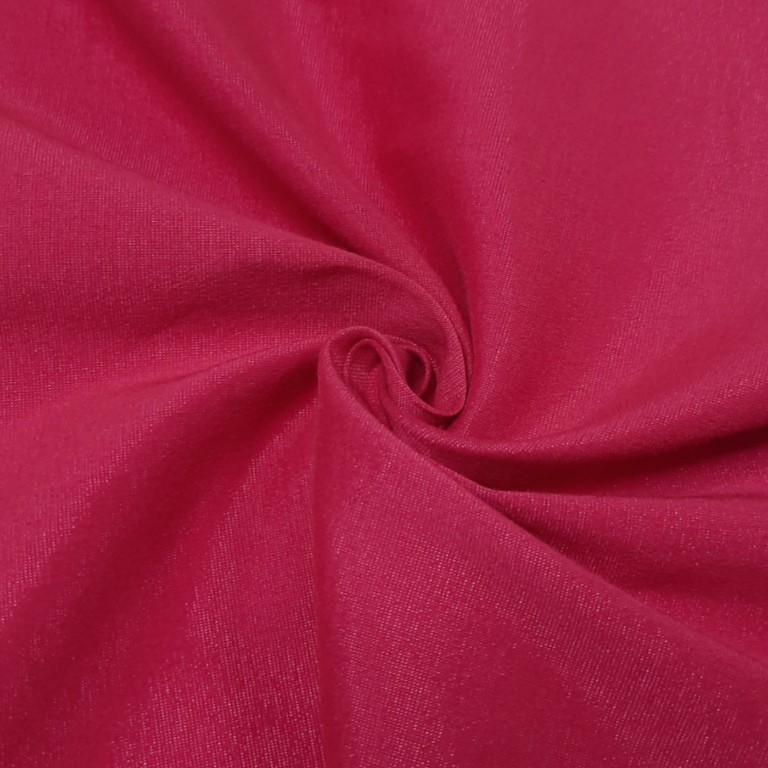پارچه کتان شاین ساده رنگ گل سرخی 