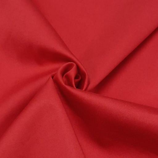 پارچه کتان کش کاغذی ساده رنگ قرمز گلی 