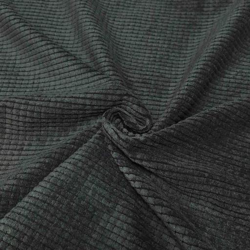 پارچه مخمل کبریتی چهارخونه رنگ زغالی 
