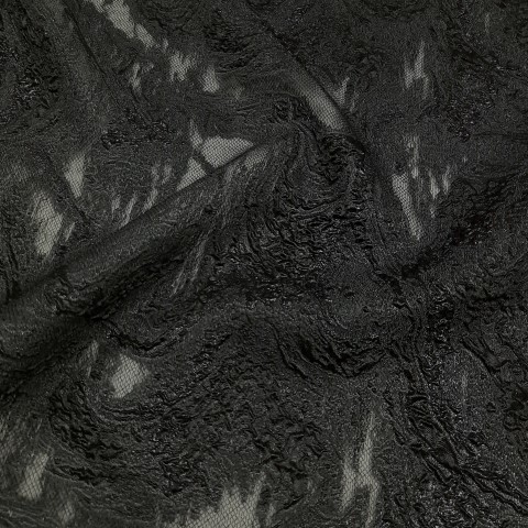 پارچه ژاکارد ارگانزای لاگاردو رنگ مشکی 