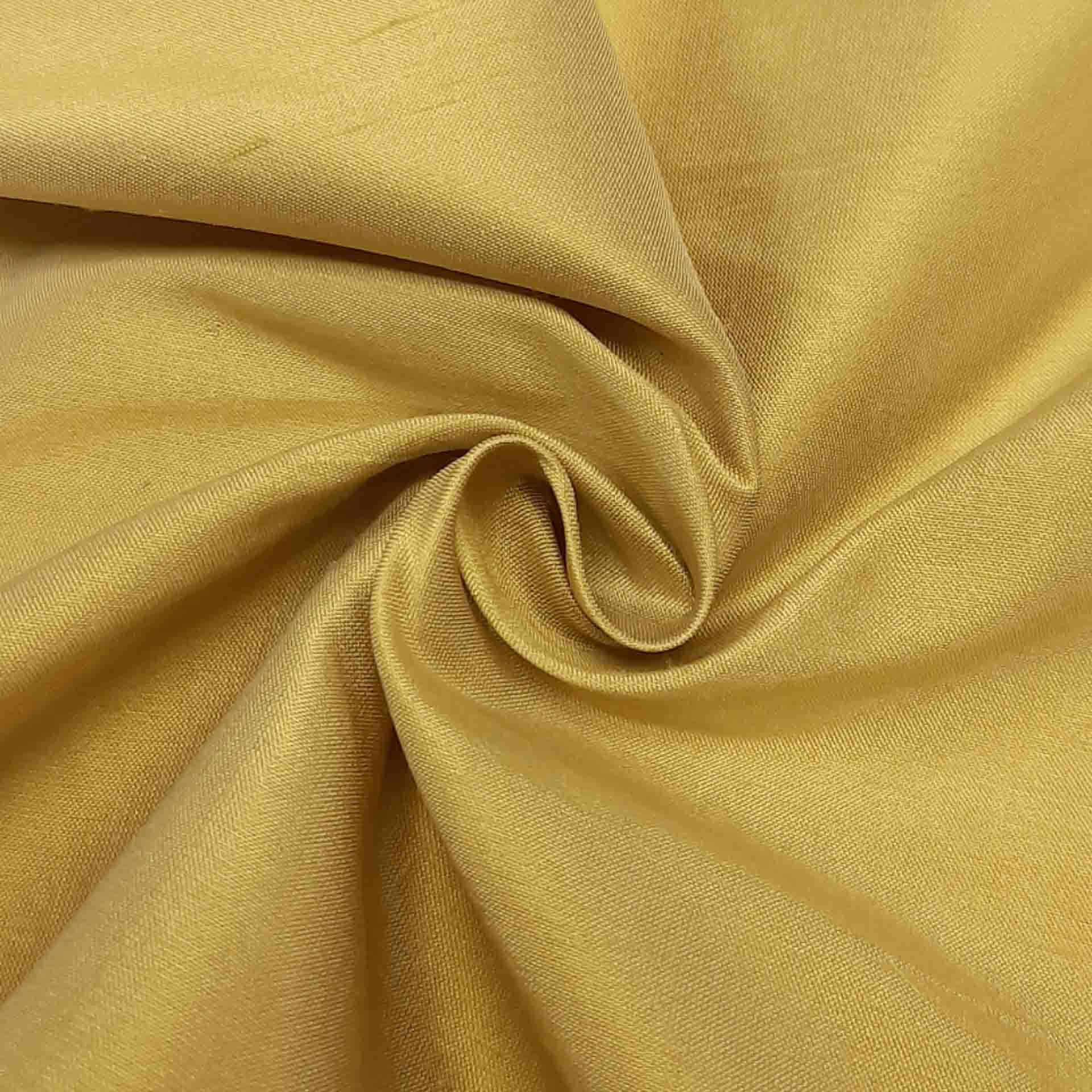 پارچه ابریشم خام رنگ طلایی 