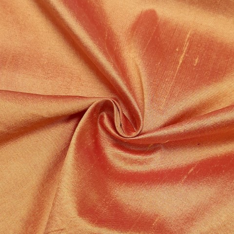 پارچه ابریشم خام رنگ نارنجی 