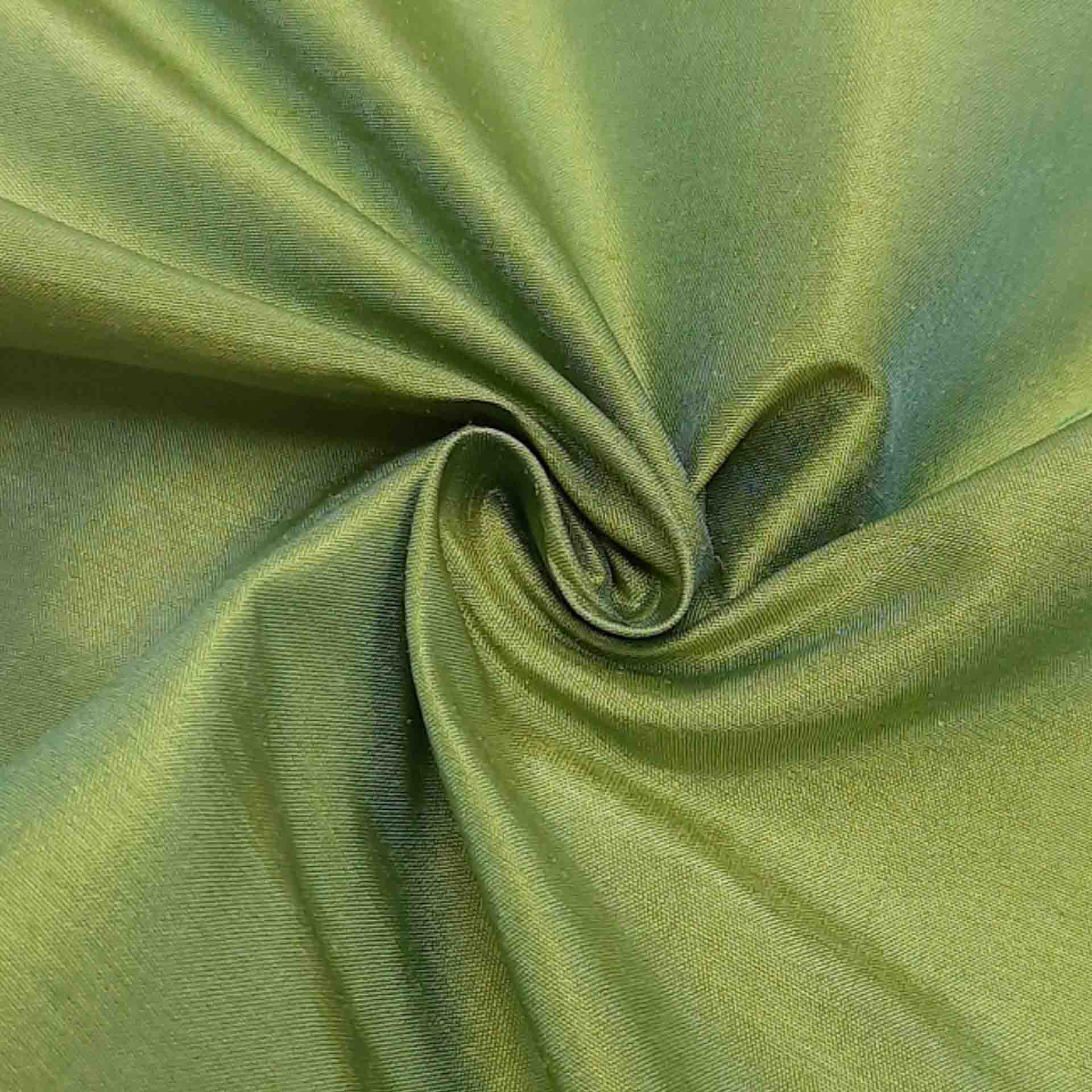 پارچه ابریشم خام رنگ سبز 