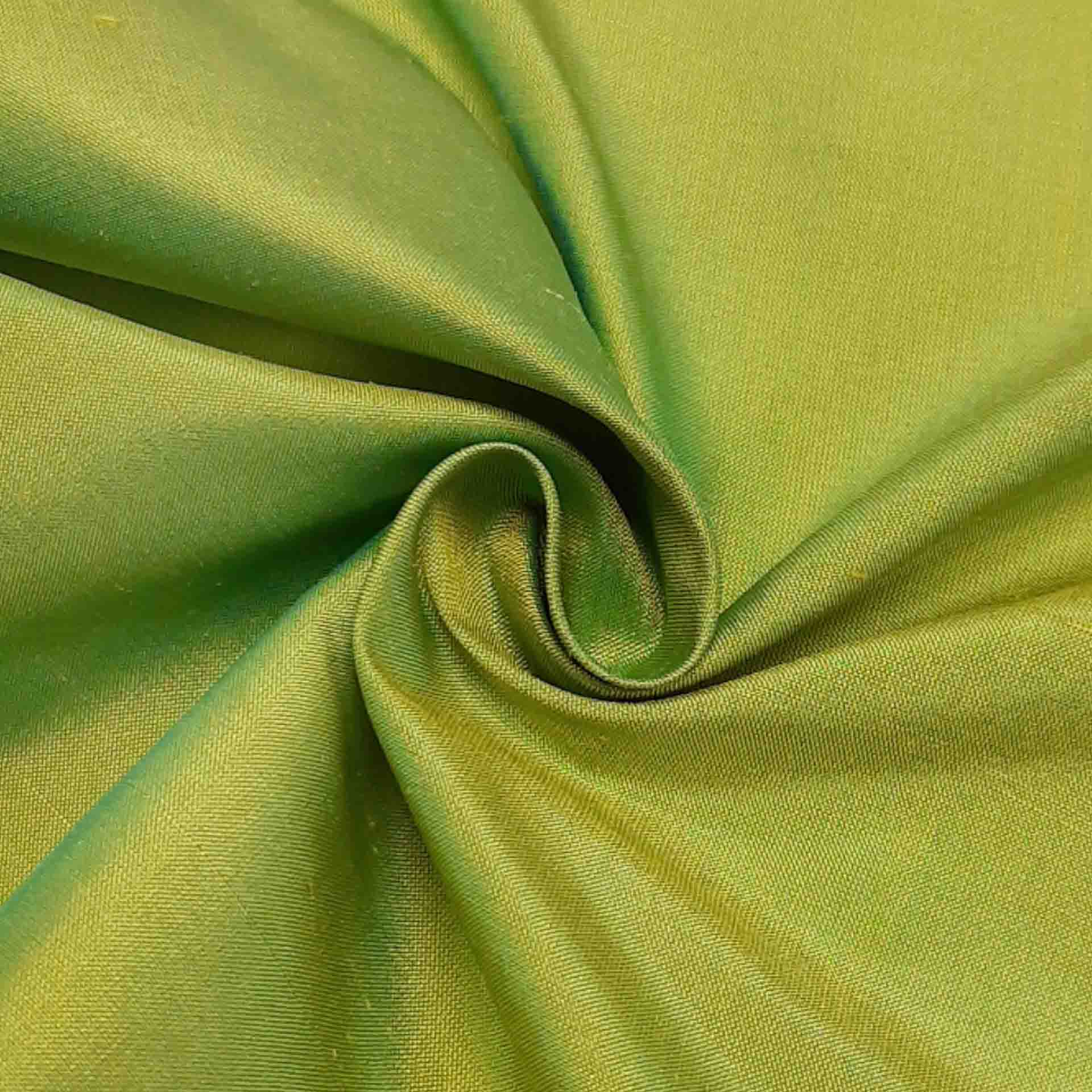 پارچه ابریشم خام رنگ سبز خزه ای 
