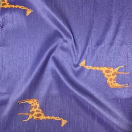 پارچه تافته طرحدار رنگ بنفش آبی 
