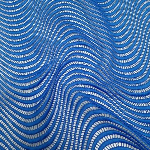 پارچه گیپور موجی رنگ کاربنی 