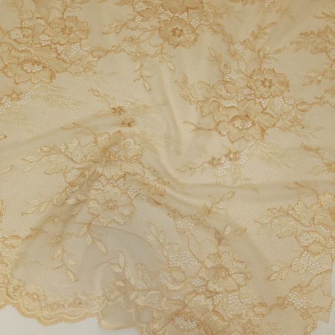 پارچه دانتل رنگ طلایی 