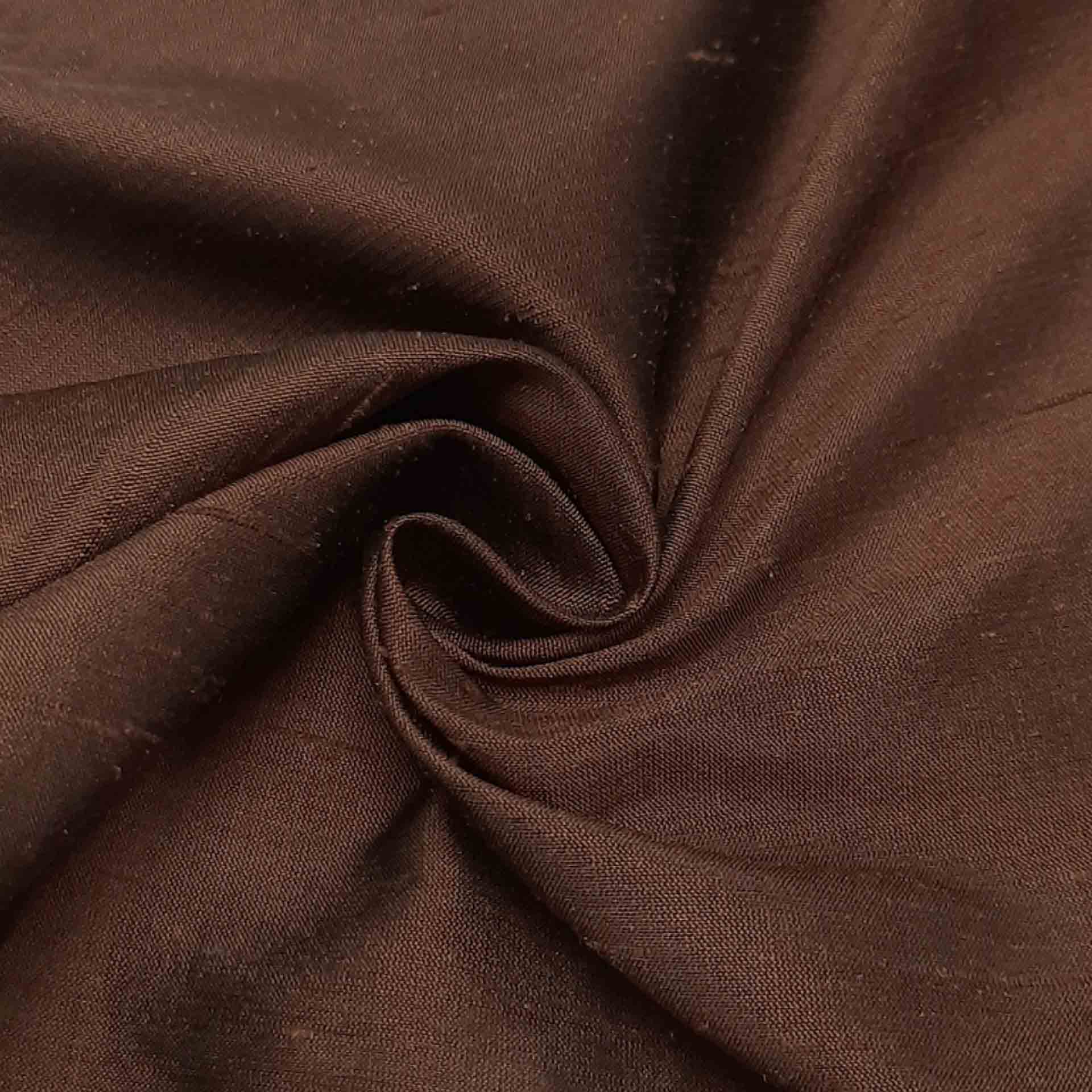 پارچه ابریشم خام رنگ 023 شکلاتی 
