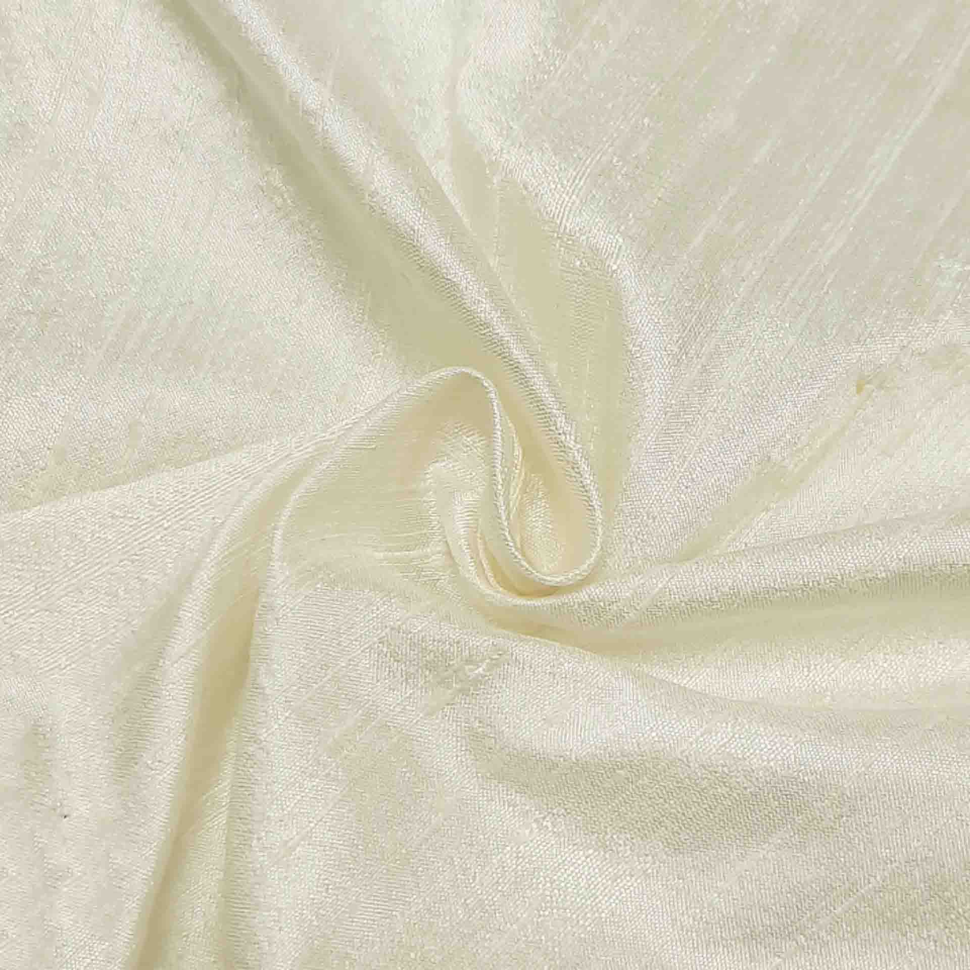 پارچه ابریشم خام رنگ شیری 21 