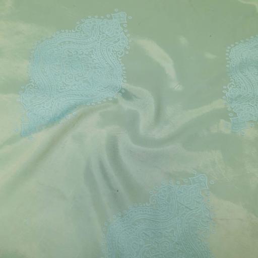 پارچه ژاکارد ویسکوز مهتاب رنگ کف دریایی 