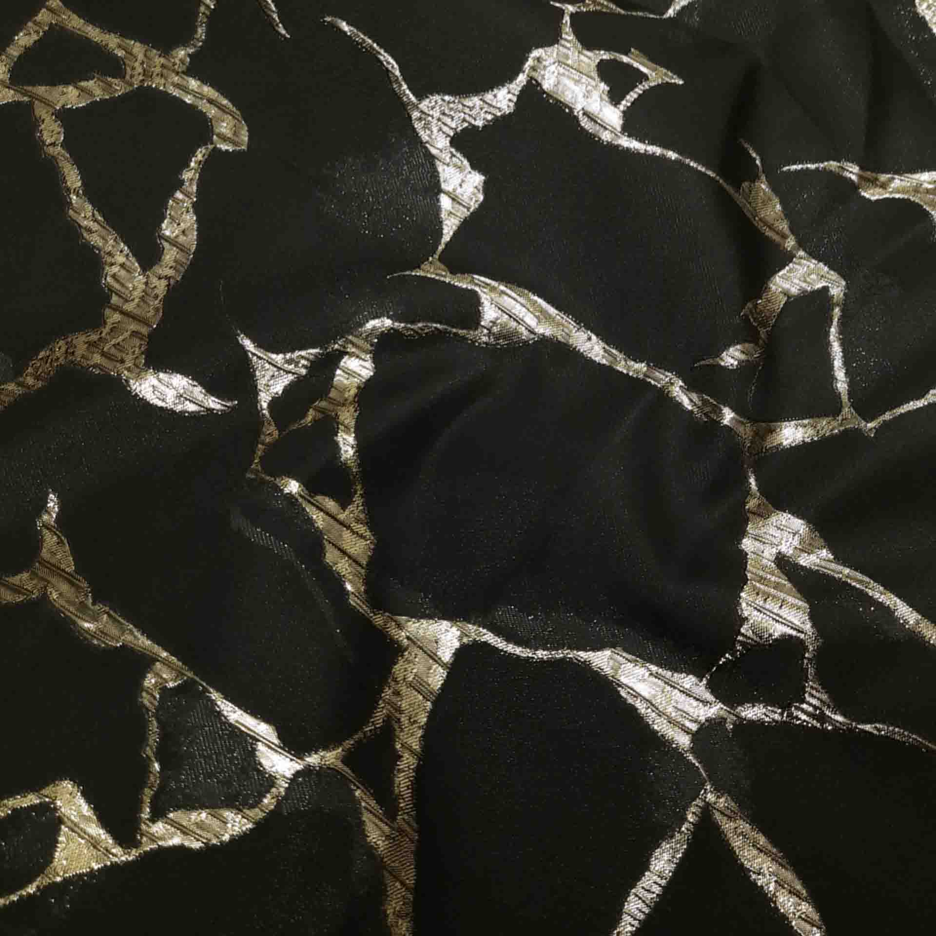 پارچه ژاکارد تافته سنگ فرشی رنگ مشکی 