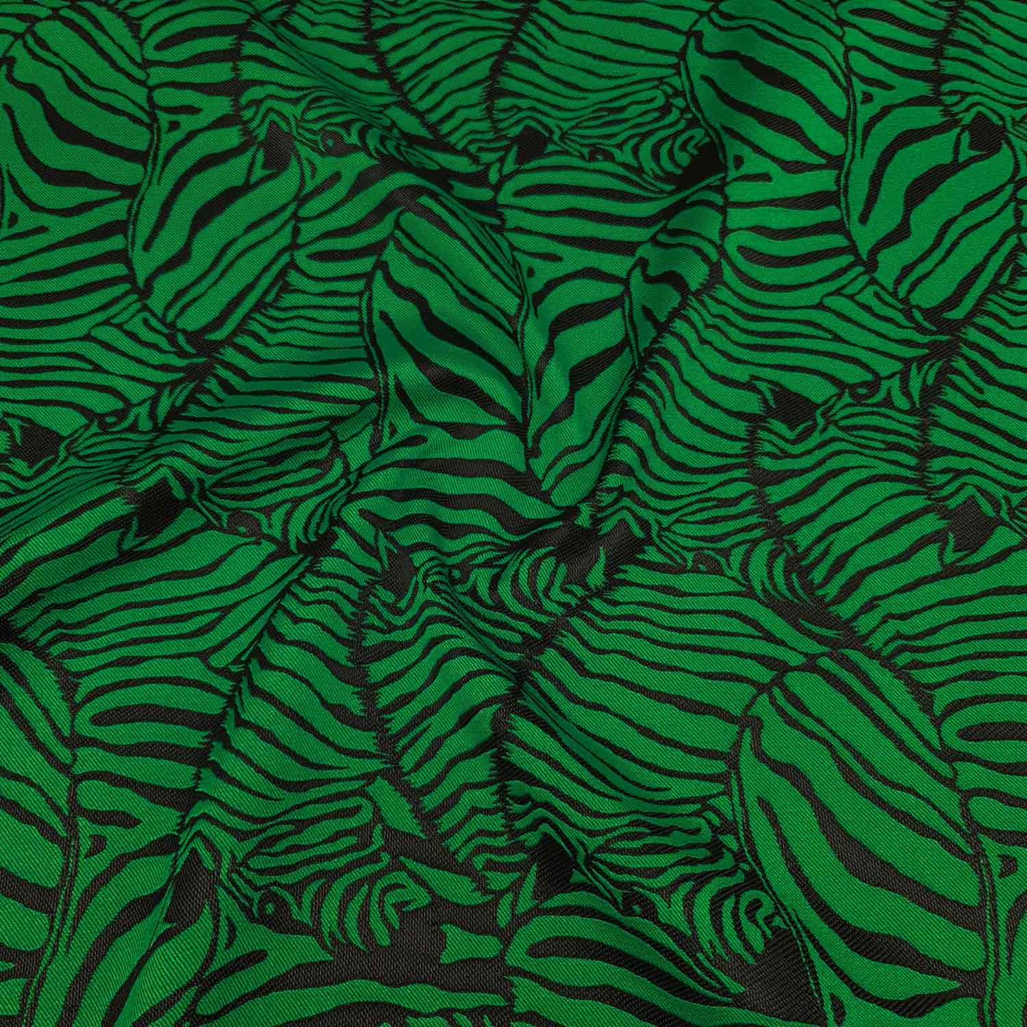 پارچه ژاکارد تافته مانیسا رنگ 32 سبز مشکی 