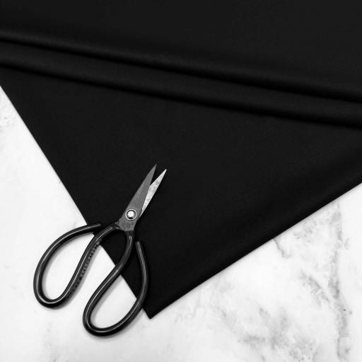 پارچه کتان گاباردین کلاسیک رنگ مشکی 