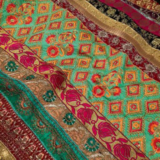 پارچه خرجکار چهل تکه هندی رنگ 1 