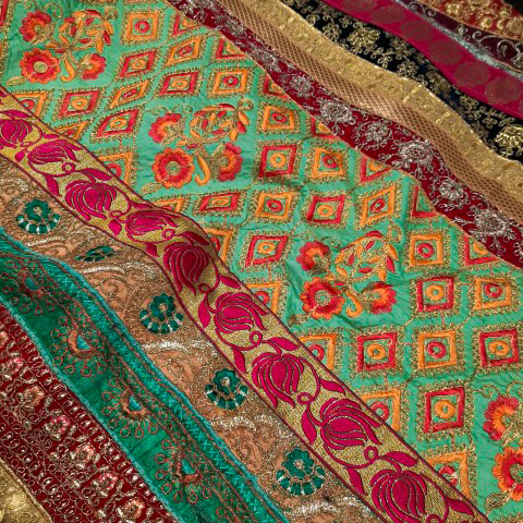 پارچه خرجکار چهل تکه هندی رنگ 1 