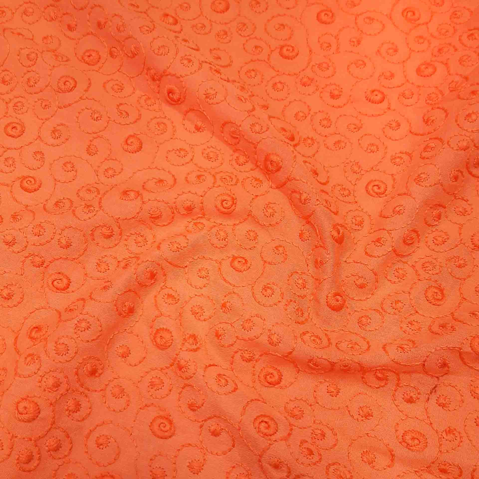 پارچه وال خامه دوزی 8 رنگ نارنجی 