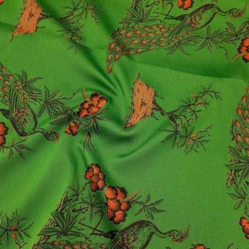پارچه ژاکارد تافته میلا رنگ سبز 