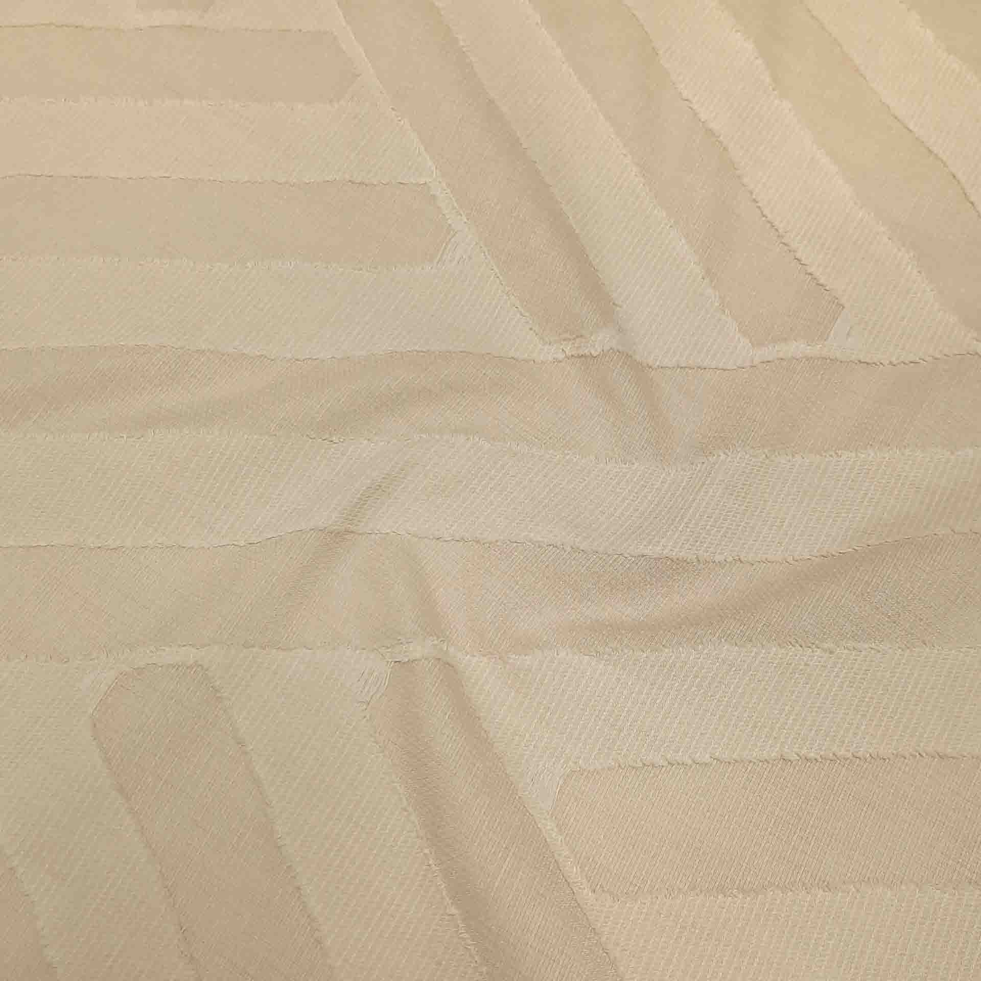پارچه ژاکارد کسمه رنگ کرم 