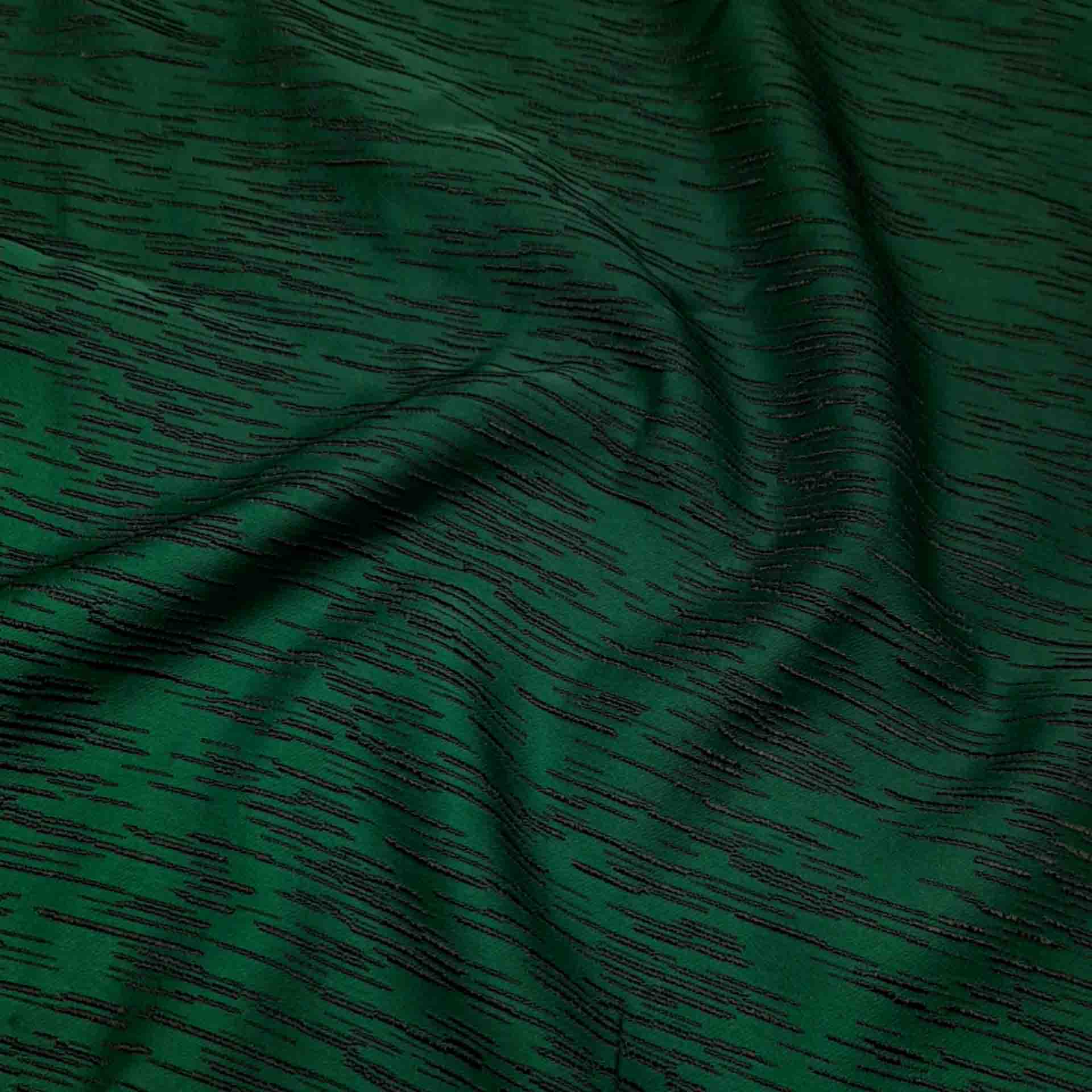 پارچه ژاکارد ویسکوز ترک زینا رنگ سبز مشکی 