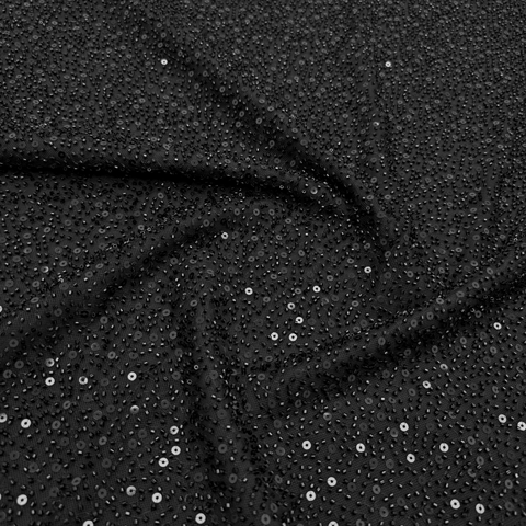 پارچه مجلسی کار شده حام رنگ مشکی 