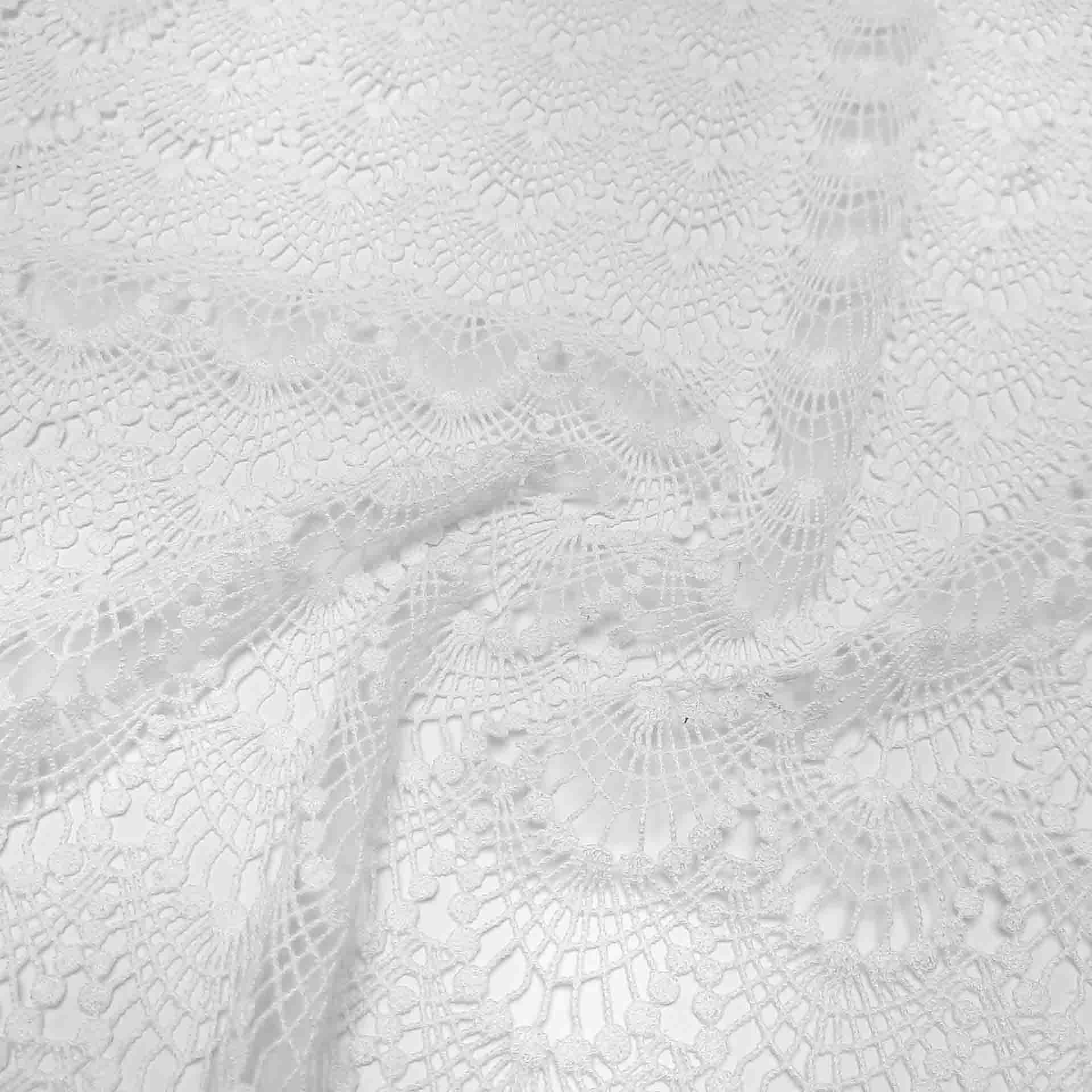 پارچه گیپور کتان کلاسیک رنگ 5 سفید 